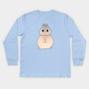 Standing Frozen Fat Rabbit | Sean the Netherland Dwarf | Bunniesmee Kids Long Sleeve T-Shirt